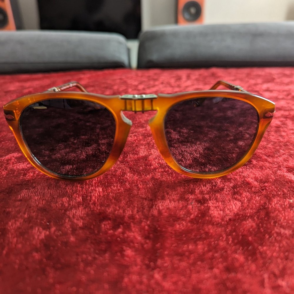 Persol 714 Steve McQueen Folding Sunglasses Handmade in Italy 714-SM Havana